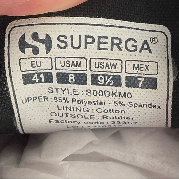 Superga Velvet Zebra Sneakers 2750 Sz 9.5 Tennis Shoes Joggers Gym Shoes Animal - Picture 7 of 9